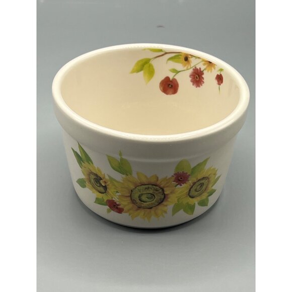 Pfaltzgraff Rooster Meadow 4" Stoneware Bowl With Sunflower & Floral Design Rare - Picture 8 of 9